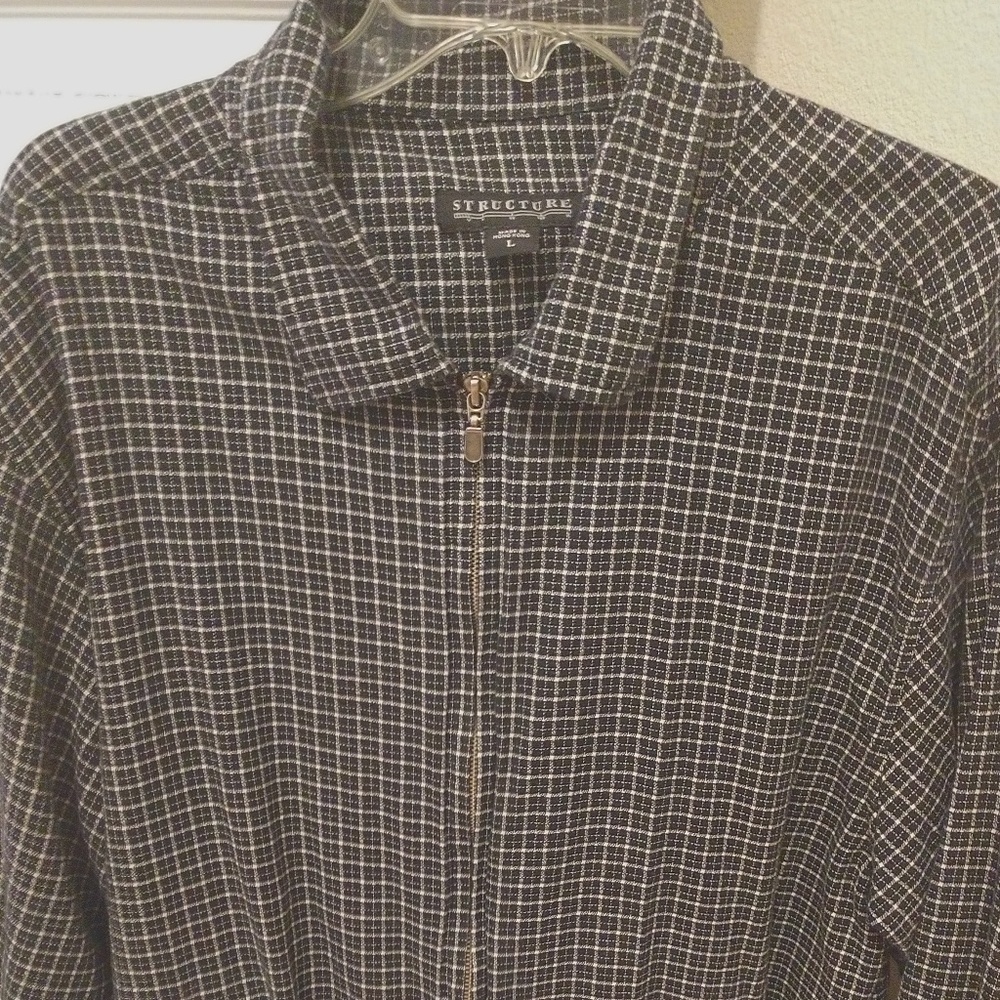 Vintage structure zip light jacket .